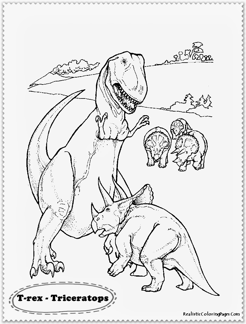 Realistic Dinosaur Coloring Pages  Realistic Coloring Pages