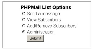 Testing phpmail list out