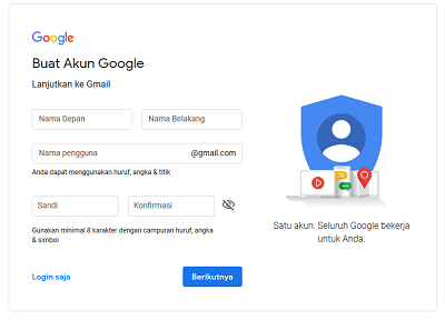 cara buat akum gmail Baru