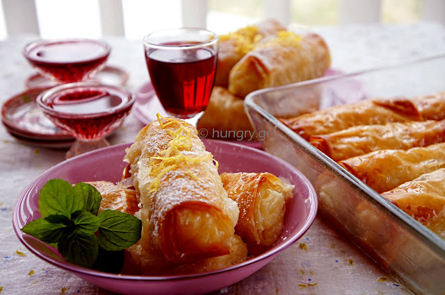 Custard Filled Pastry Rolls-Galaktoboureko