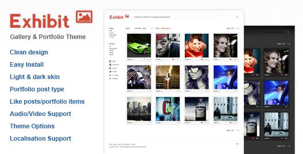 Exhibit Gallery Wordpress Theme Free Download by ThemeForest.