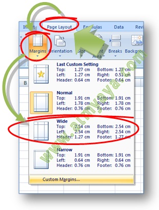 Margin kertas menentukan batas area pencetakan dokumen Ahli Matematika Cara Cepat Mengatur Margin Kertas Di Microsoft Excel