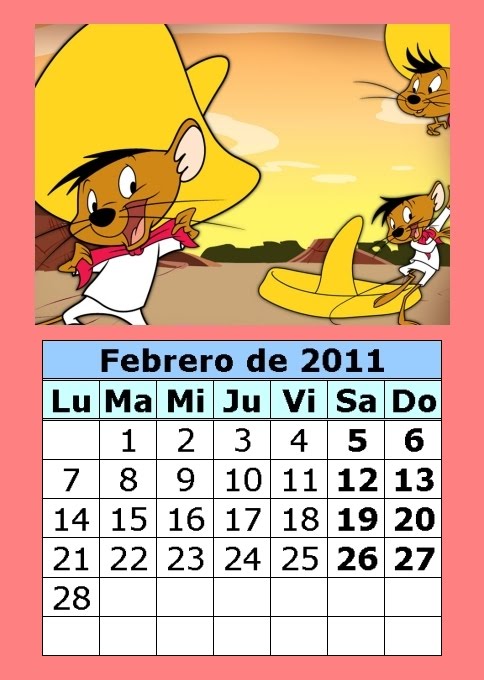 Calendario de dibujos animados de 2011 (1ª parte)