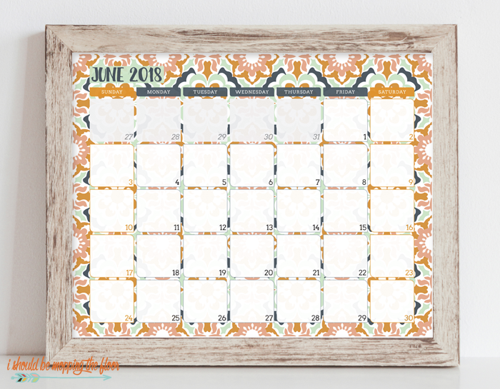 This 2018 Printable Calendar is modern and fun...and has room to jot down all of your activities.