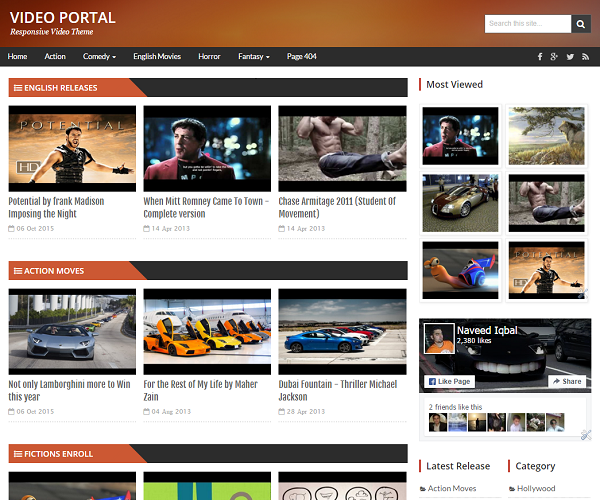 Video Portal Blogger Template - Free Blogger Template