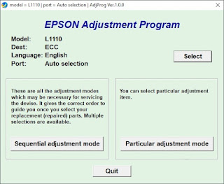 Download Resetter Printer Epson L1110 Adjustment Program