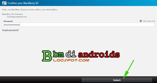 cara membuat akun BBM di Android part submit