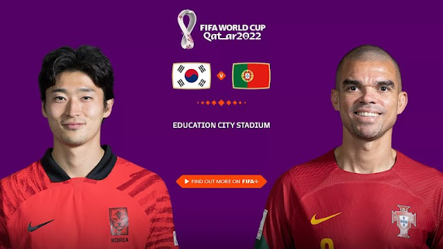 Nonton Live FIFA World CUP / Piala Dunia Qatar 2022 South Korea vs Portugal at 22:00