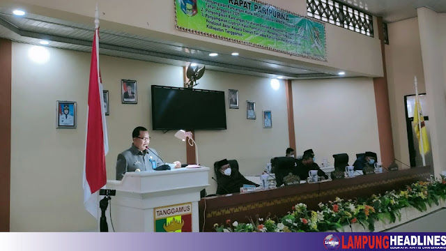 DPRD Tanggamus Gelar Paripurna Penyampaian KUPA PPAS-P Anggaran tahun 2021