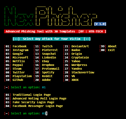 Nexphisher - công cụ phishing mạnh mẽ dành cho Termux