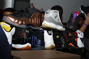 Coppers,Cool Greys 11's,Raptors 7's,Laney 5's,OG Bred 11's,Eggplants .