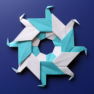 Modular origami, Ghirlanda di anatre - Garland of ducks by Francesco Guarnieri