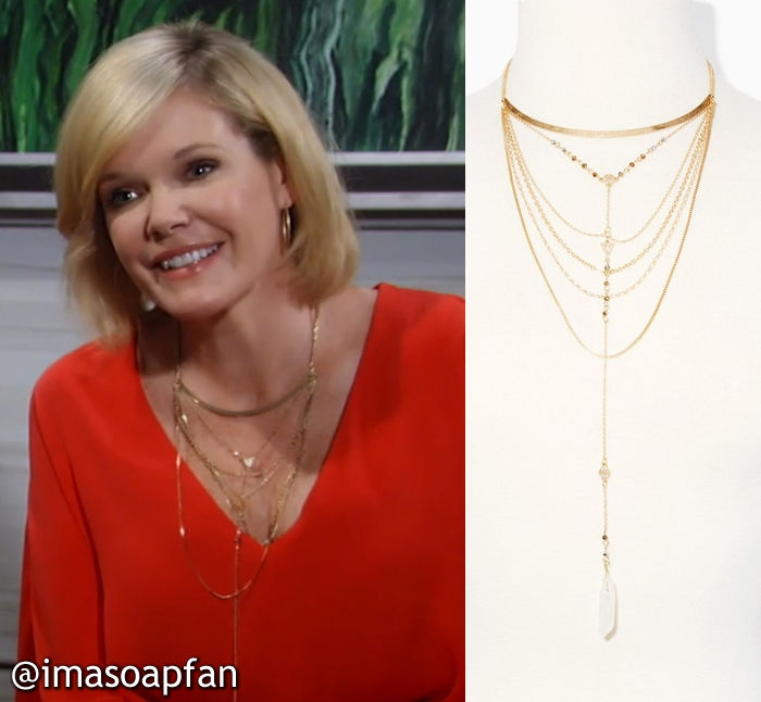 Ava Jerome, Maura West, General Hospital, GH, Layered Collar Necklace