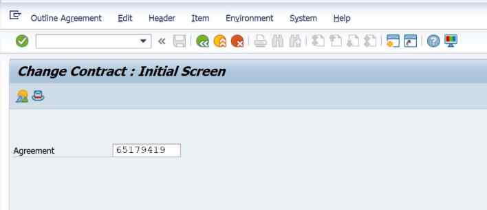 ME32K Tcode SAP - Change Contract