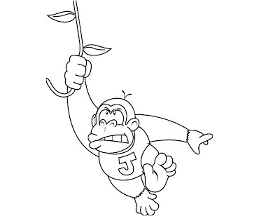 #6 Donkey Kong Coloring Page