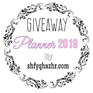  GIVEAWAY PLANNER 2019 by SHFYQHAZHR.COM, Blogger Giveaway, Blog, Hadiah, Planner 2019, Peserta,