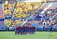 LEVANTE U. D. - Valencia, España - Temporada 2017-18 - Jason, Campaña, Jefferson Lerma, Iván López, Postigo, Raúl Fernández, Álex Alegría, Chema, Toño, Enis Bardhi y José Luis Morales. LEVANTE U. D. 1 (Morales) VILLARREAL C. F. 0. 21/08/2017. Liga de 1ª División, jornada 1. Valencia, estadio Ciutat de Valencia