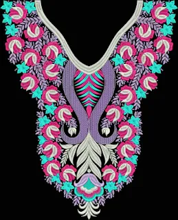 embroidery neck designs