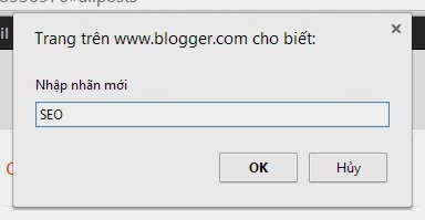 Hướng dẫn đổi tên nhãn trong Blogger