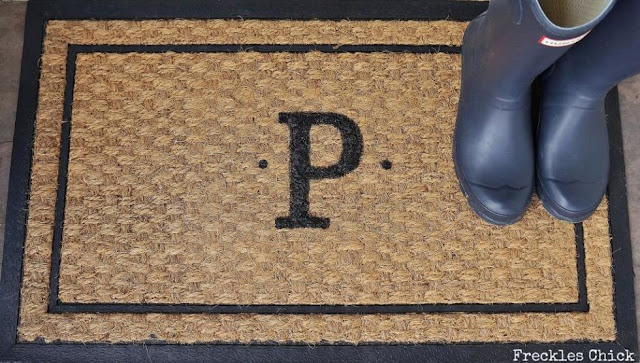 DIY monogram doormat