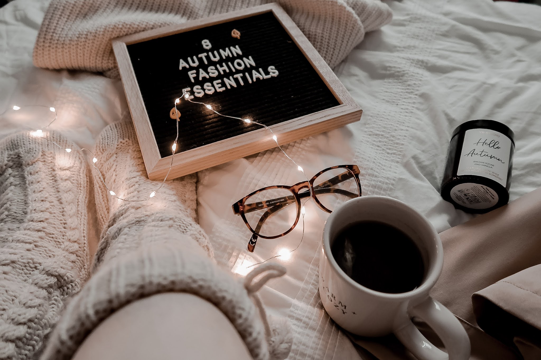 An Autumn themed flatlay.