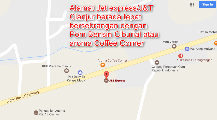 Alamat Kantor J&T/ Jet Express Cianjur