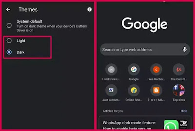how to enable dark mode in chrome