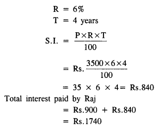 Selina Concise Mathematics Class 8 ICSE Solutions Chapter 9 Simple and Compound Interest