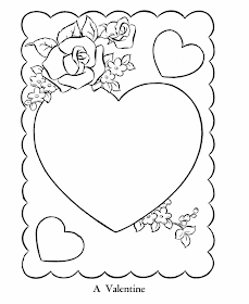 Valentine Card Coloring Pages