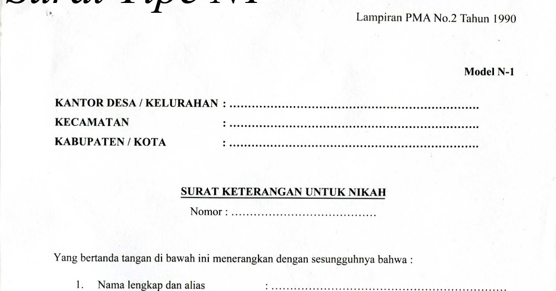 Download Contoh Surat N1 N2 N3 N4 Contoh Surat