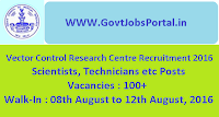 Vector Control Research Centre Recruitment 2016