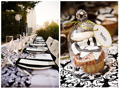 This damask tablescape is from the lovely wedding of kate's wedding blog