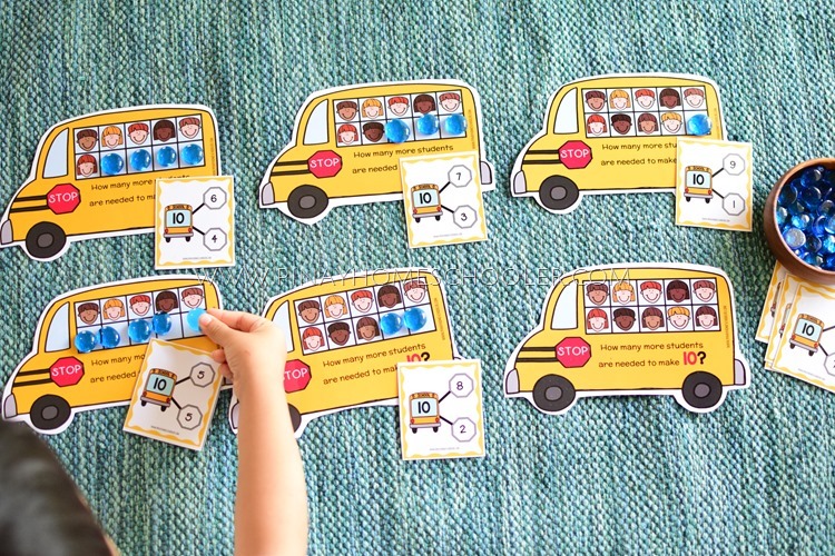 School Bus Ten Frame Number Bonds