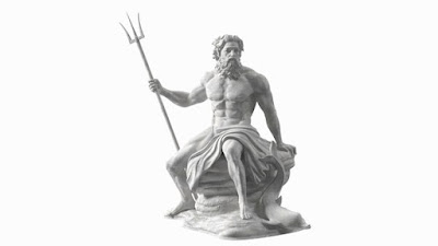 Poseidon. Deus Poseidon. Mitologia Grega. Estatua Grega. Estatua Poseidon