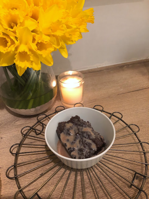 Recipe for chocolate crunch cake and chocolate custard, school dinner favourite from my childhood. Easy dessert recipe you can make in a few minutes. Perfect treat for children and all the family.