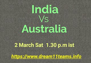 India vs Australia 1st ODI Dream11 Team