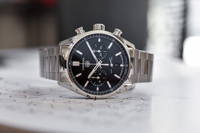 Évaluer 2020 TAG Heuer Carrera Chronographe 42 mm Calibre Heuer 02 Réplique à cadran noir