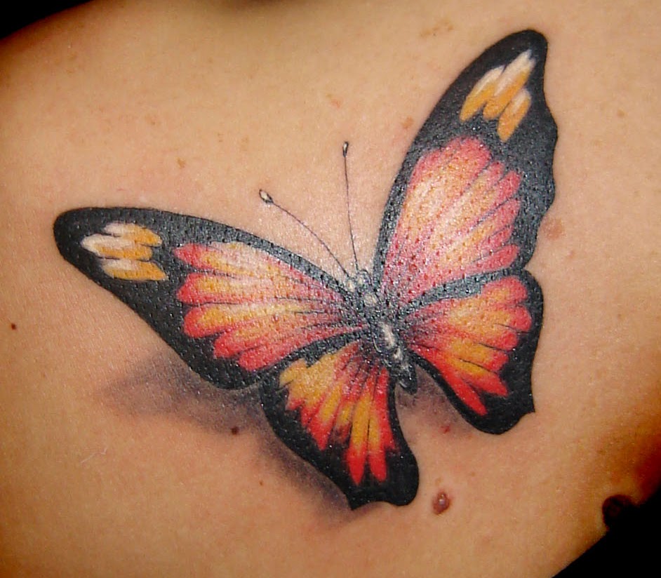 3D Butterfly Tattoo