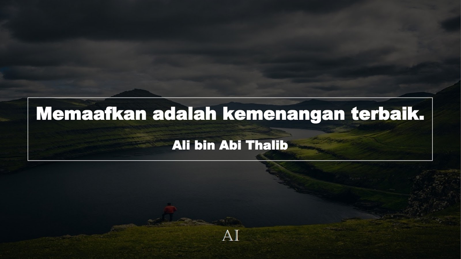 Wallpaper Kata Bijak Ali bin Abi Thalib  (Memaafkan adalah kemenangan terbaik.)