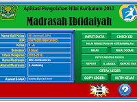 download aplikasi pengolahan nilai raport MI KK 13