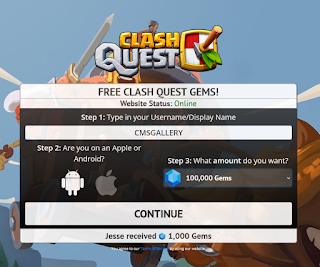 Viatweaks com Free Clash Quest Gems from viatweaks.com