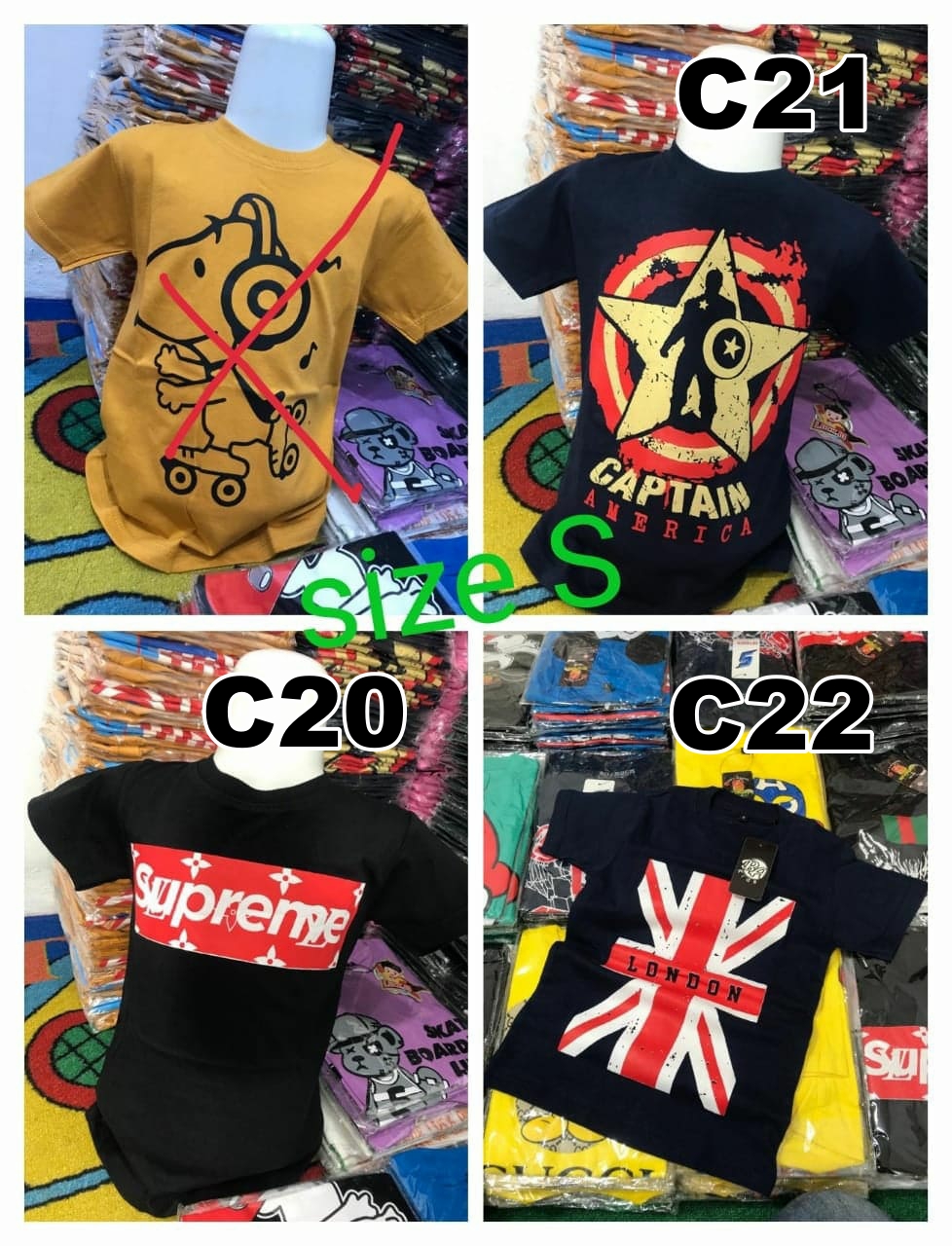 Kaos Distro Trend Keren Simple Ukuran S Cotton Combed