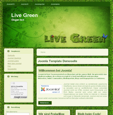 Live Green - шаблон для Joomla 1.5