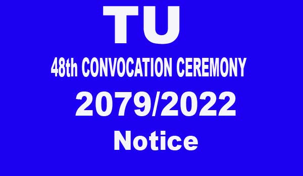 48th TU Convocation 2079 Notice