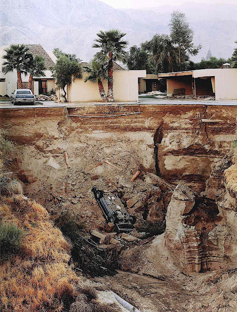 California modern landslide neighborhood photograph