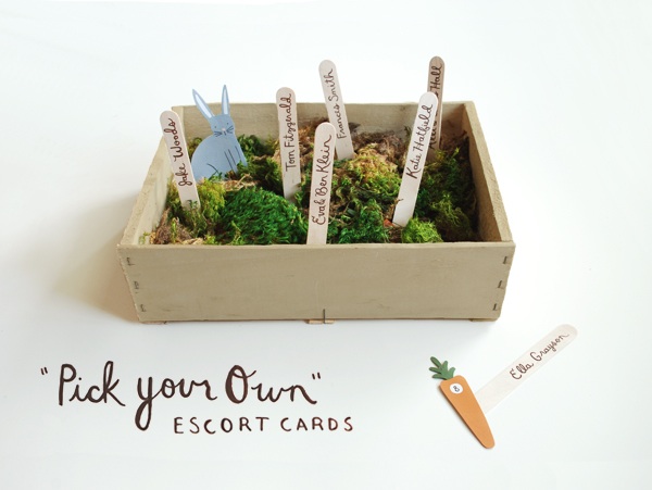  the link to these DIY Wedding Escort Cards they made for oncewed
