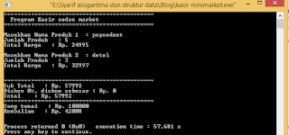 contoh program c++ kasir minimarket