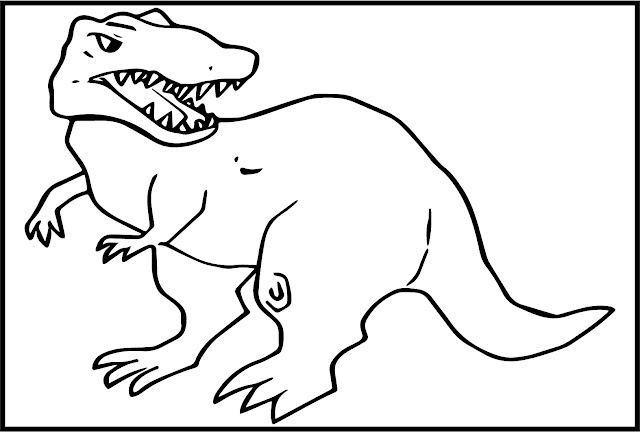 Simple Tyrannosaurus Coloring Pages