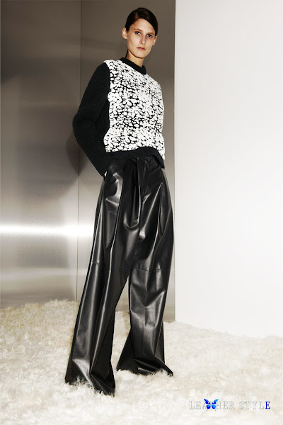 leather style, Céline, model, leather trousers, fashion brand, collection