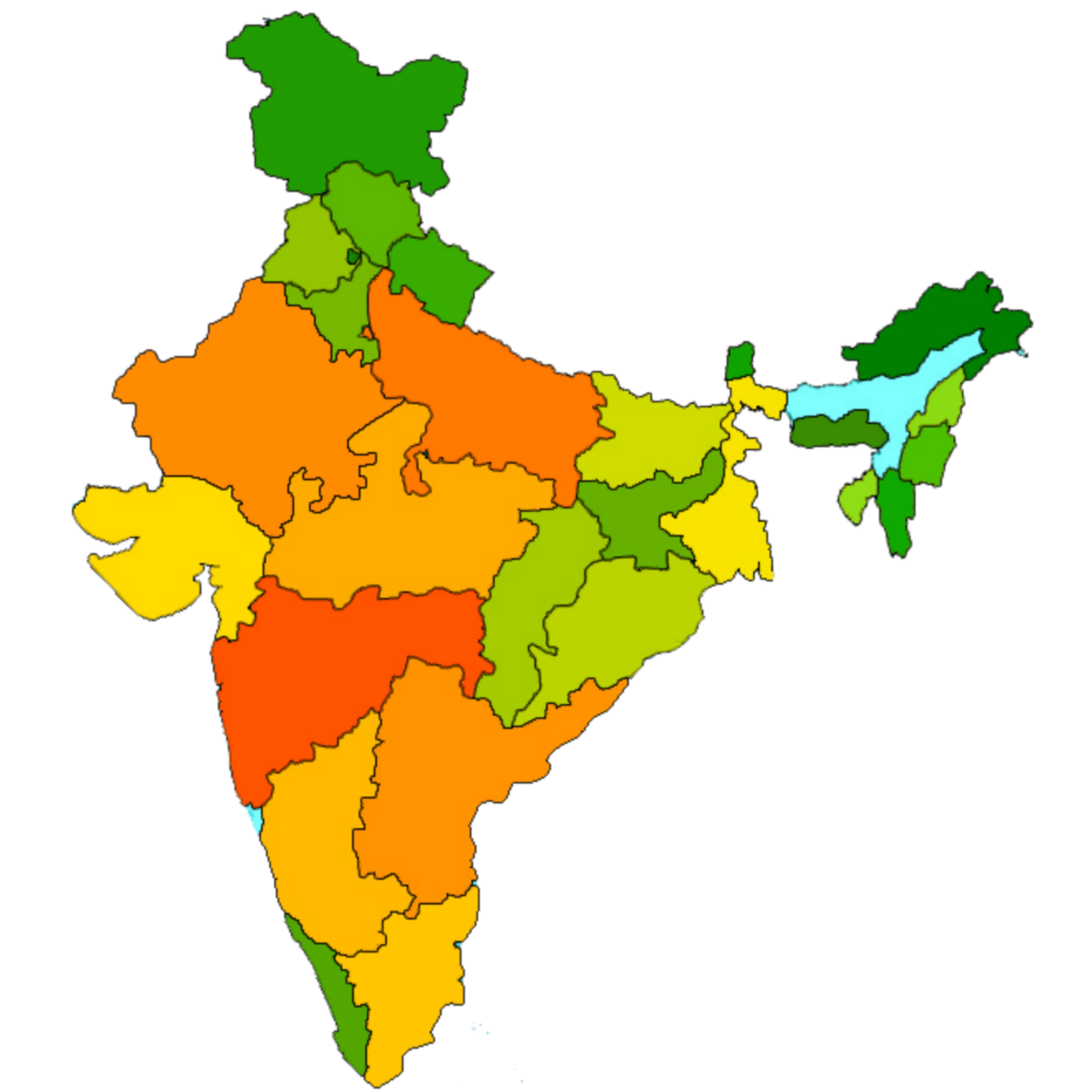 India map blank Images
